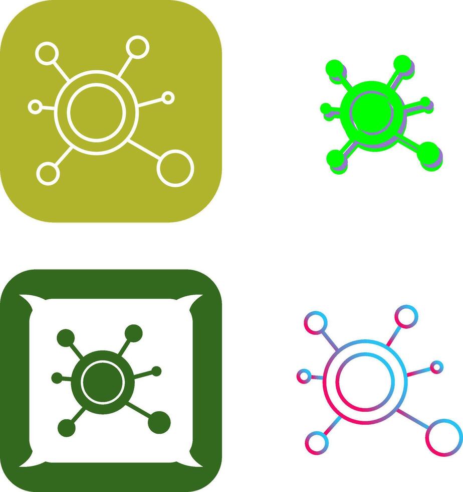 Molecule Icon Design vector