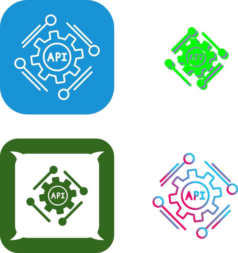 Api Icon Design vector