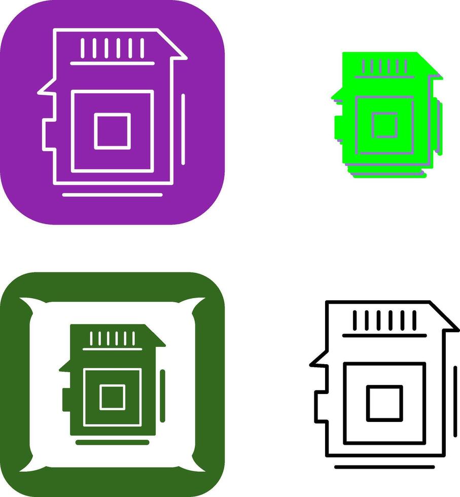 Sd Card Icon Design vector