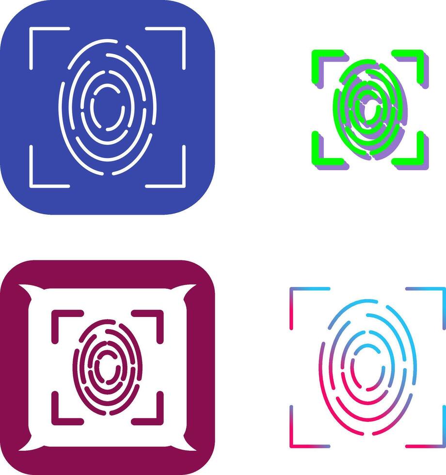 Fingerprint Icon Design vector