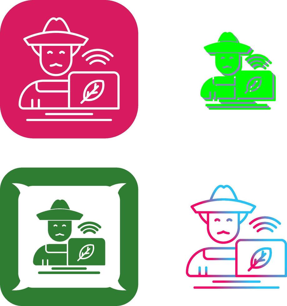 Farmer Icon Design vector