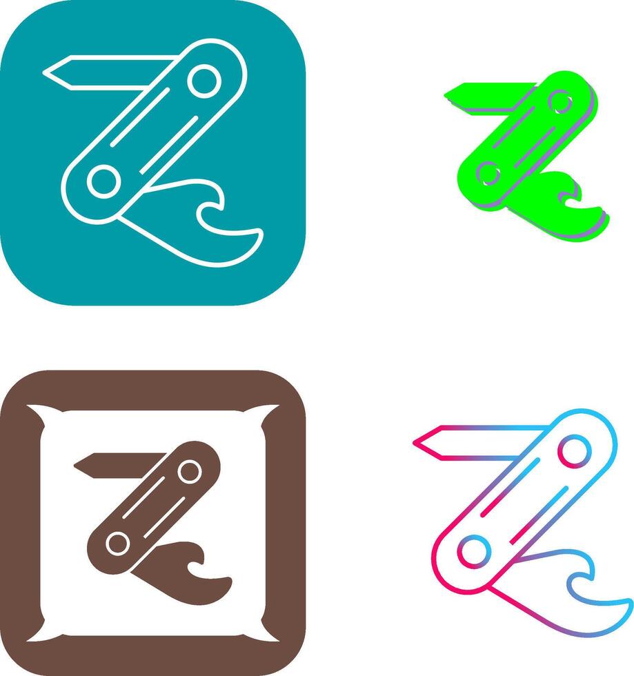 Swiss Army Knife Icon Design vector