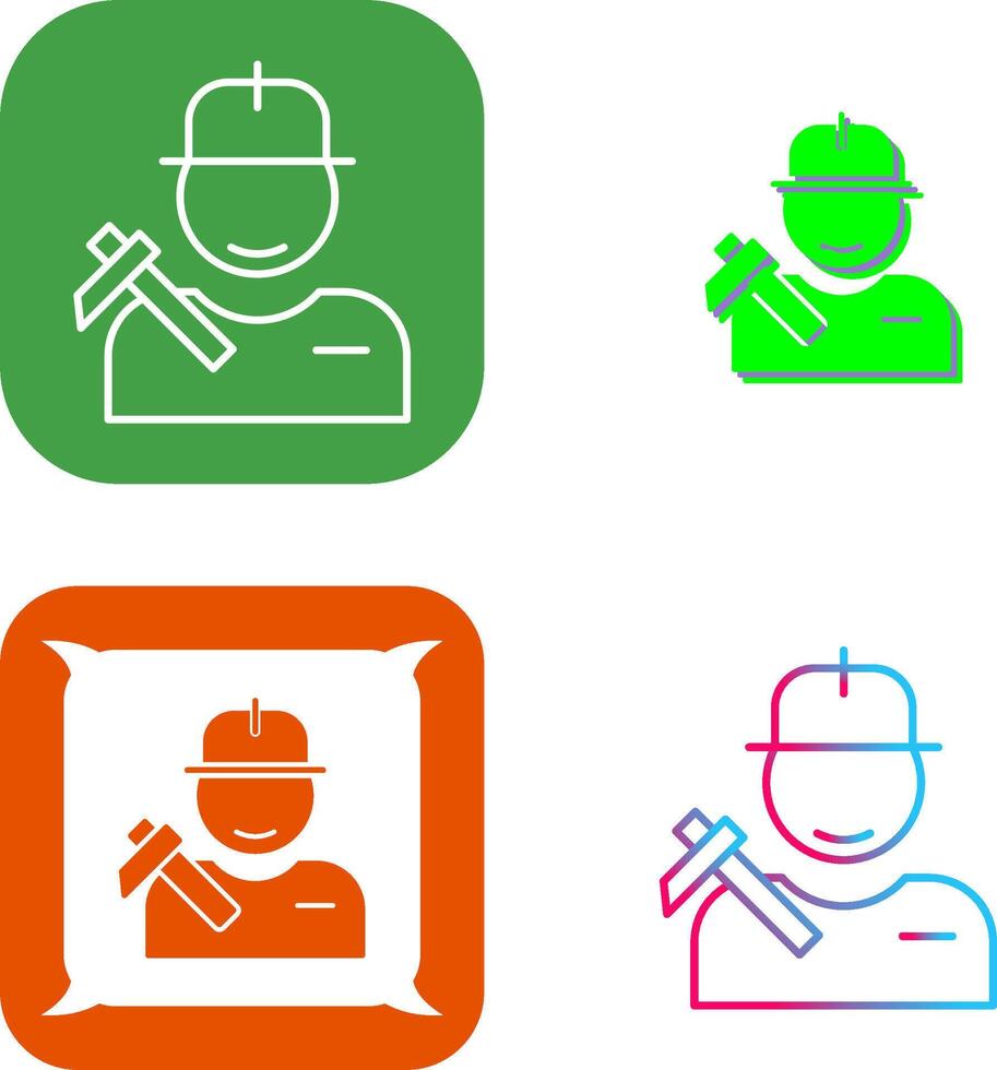 Worker Icon Design vector