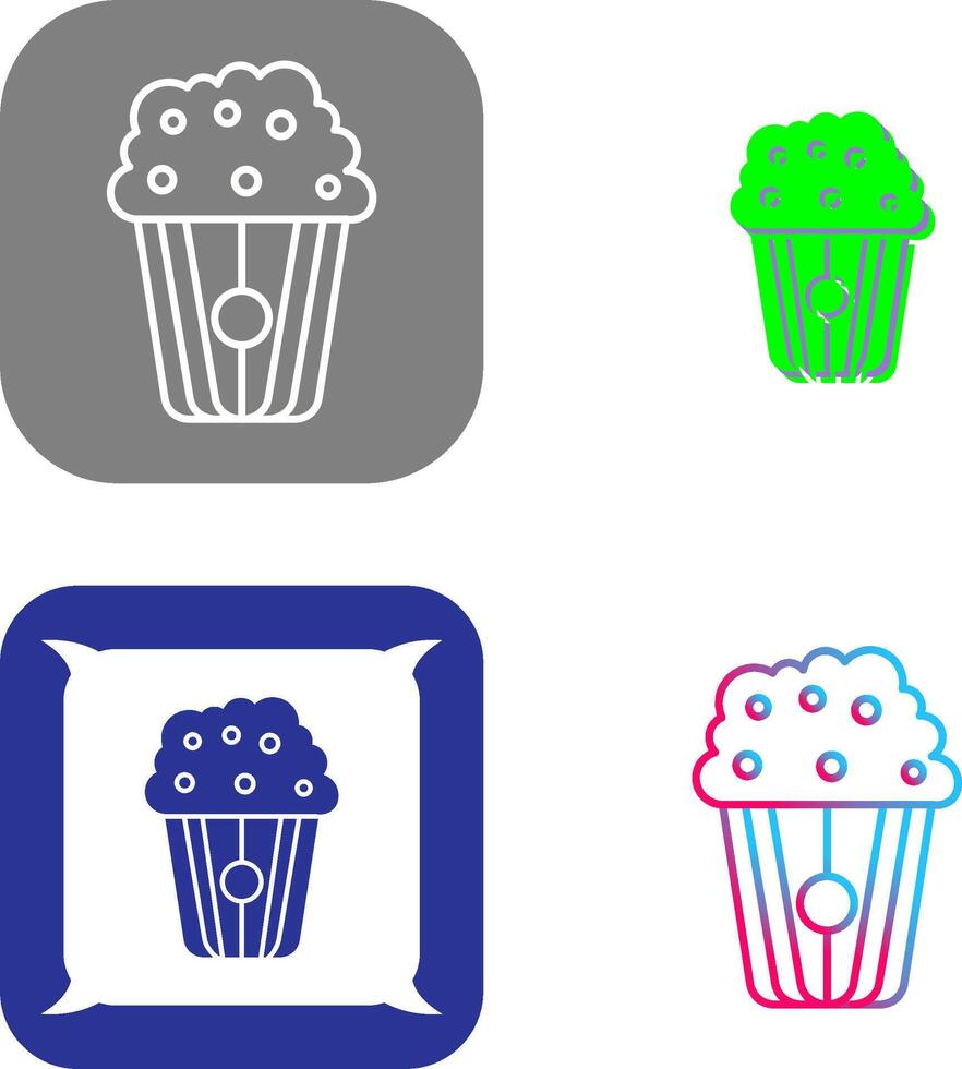 Pop corn Icon Design vector