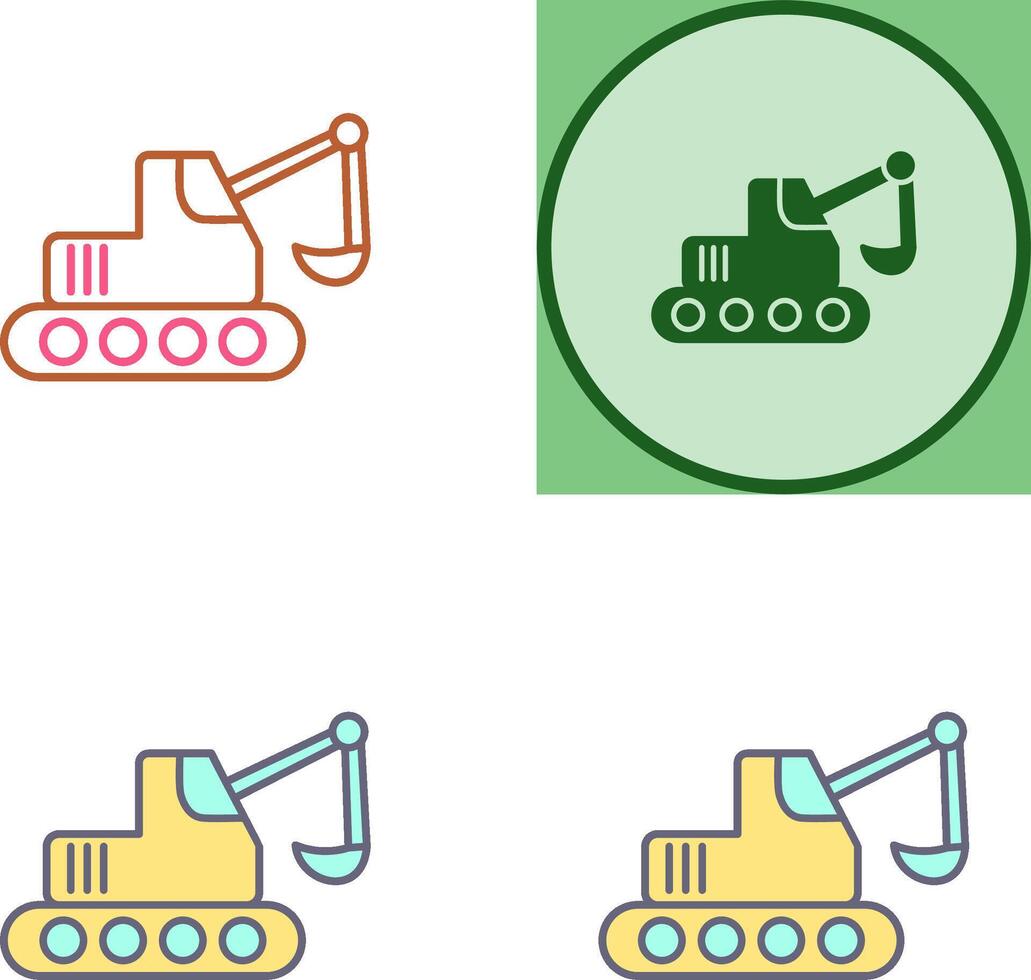 Escavator Icon Design vector