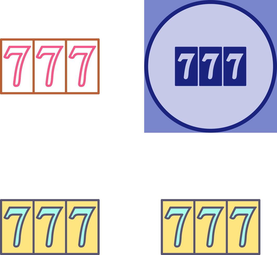 Triple Sevens Icon Design vector