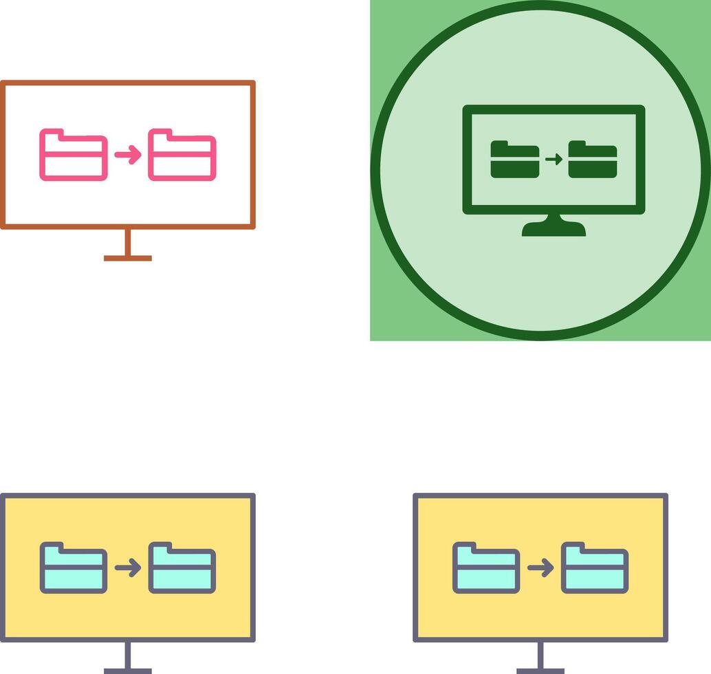 Unique File Sharing Icon Design vector