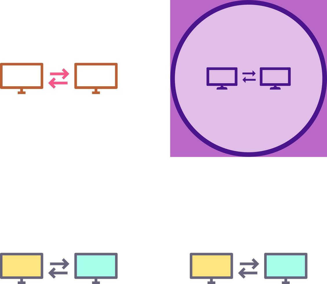 Unique Sharing Systems Icon Design vector