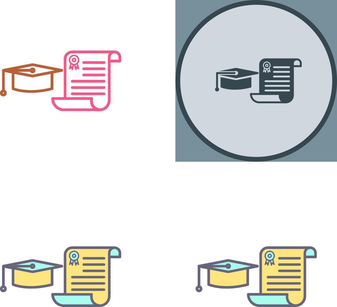 Unique Graduation Icon Design vector