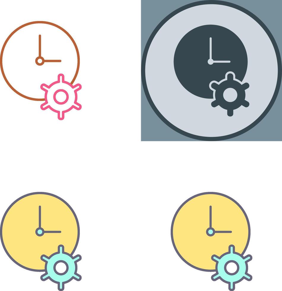 Unique Time Optimization Icon Design vector