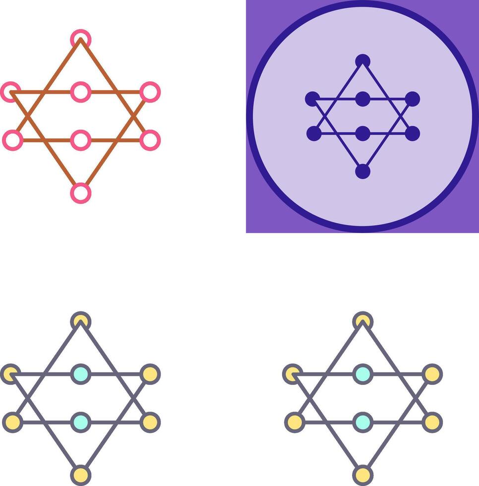 Unique Networks Icon Design vector