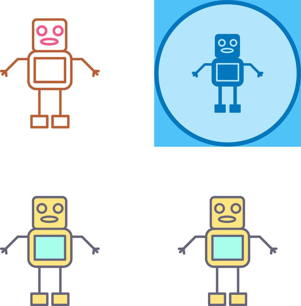Unique Robot Icon Design vector