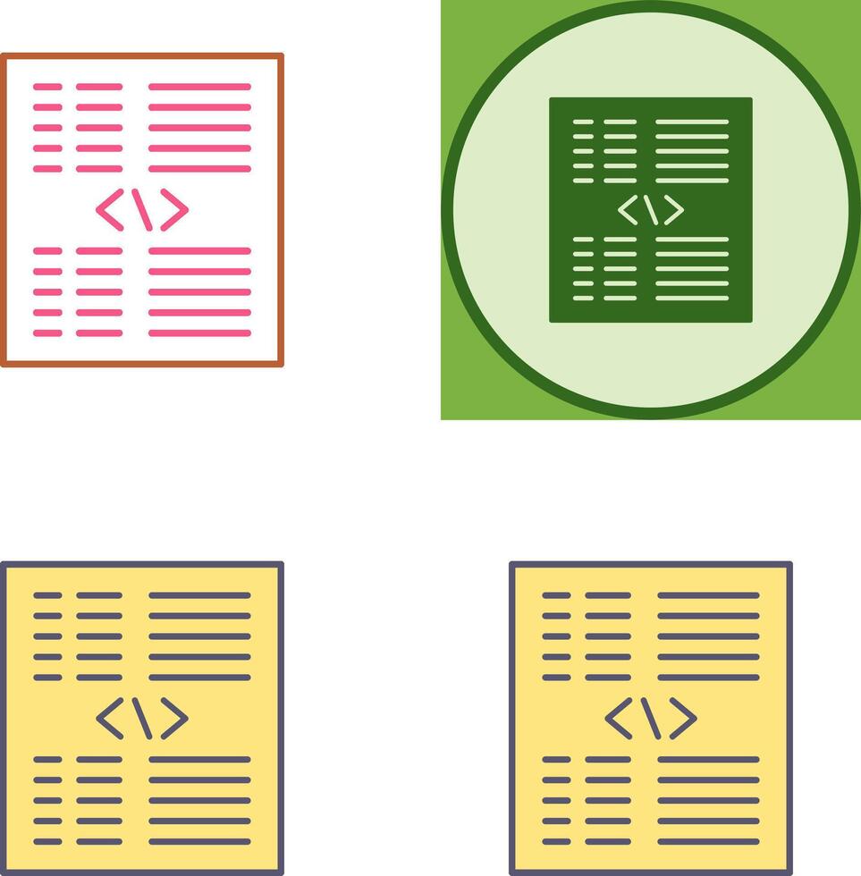 Piece of Code Icon Design vector