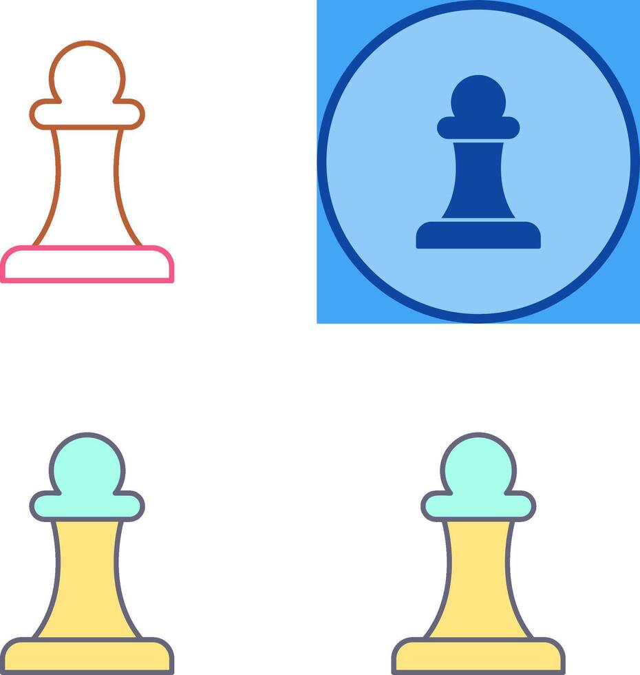 Unique Pawn Icon Design vector