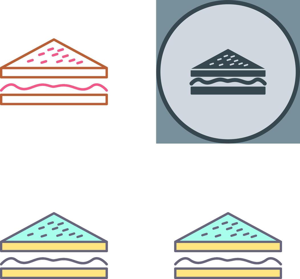 Unique Sandwich Icon Design vector