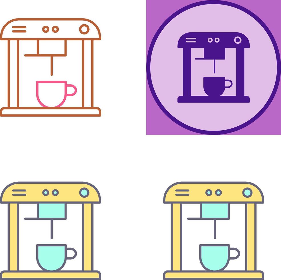Unique Coffee Machine Icon Design vector