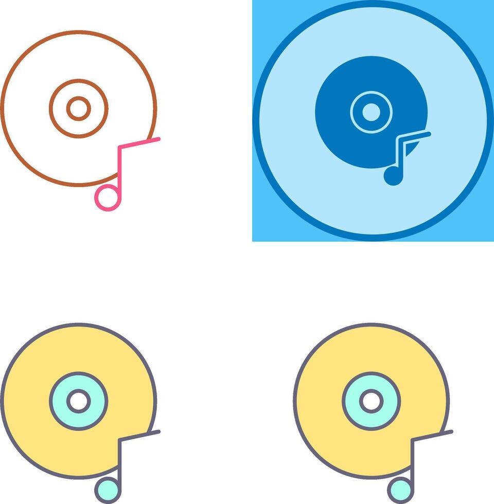Music CD Icon Design vector