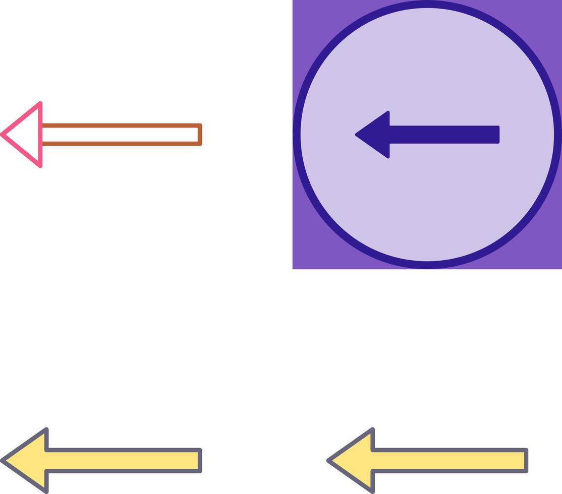 Unique Left Arrow Icon Design vector