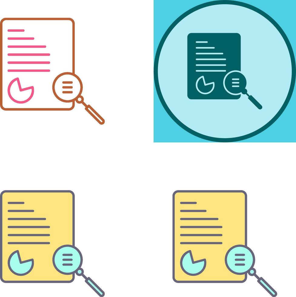 Unique Case Study Icon Design vector