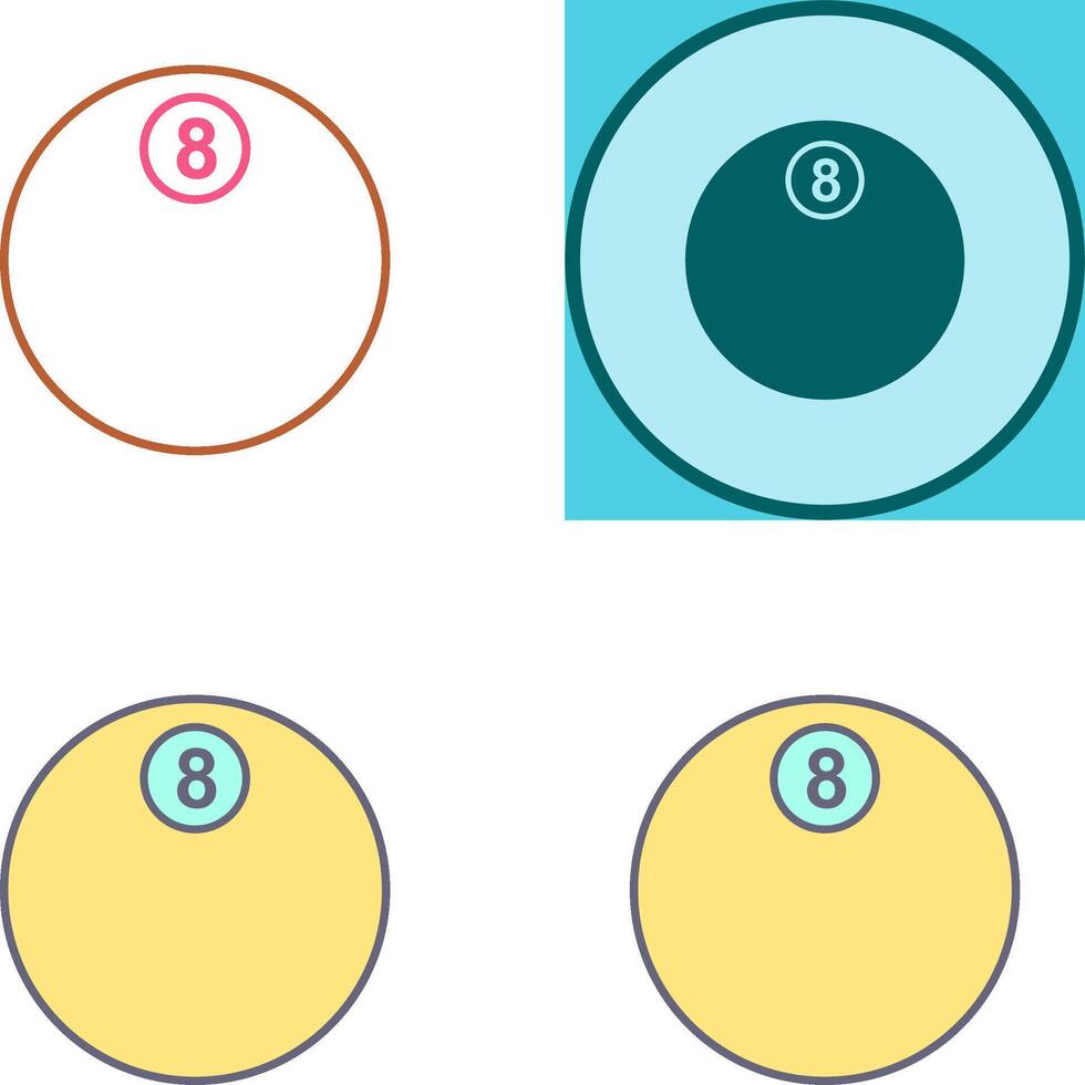 Unique Eight Ball Icon Design vector