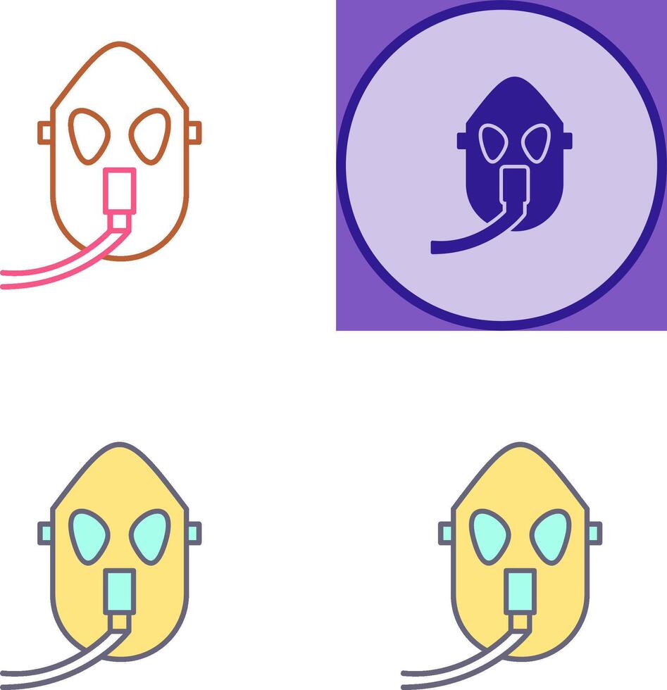 Unique Oxygen Mask Icon Design vector