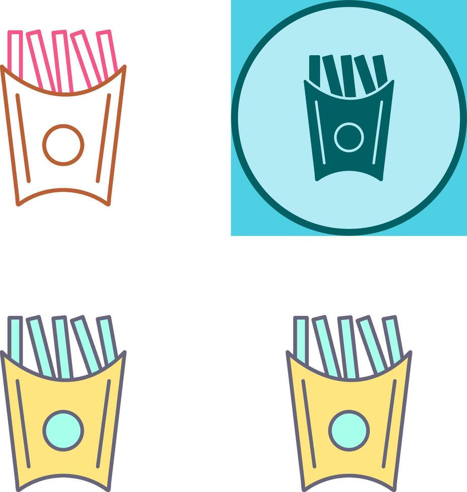 Unique French Fries Icon Design vector