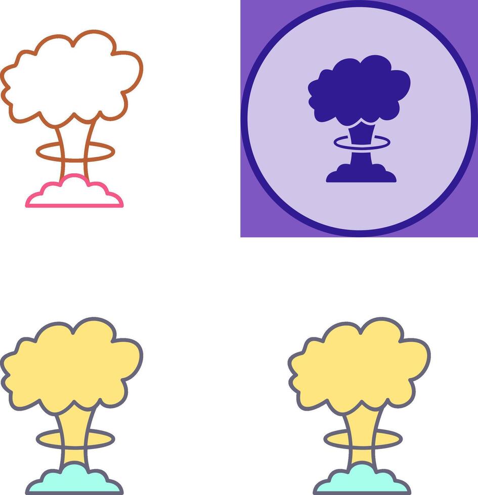 Unique Bomb Blast Icon Design vector