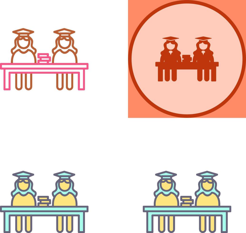 Unique Combined Study Icon Design vector