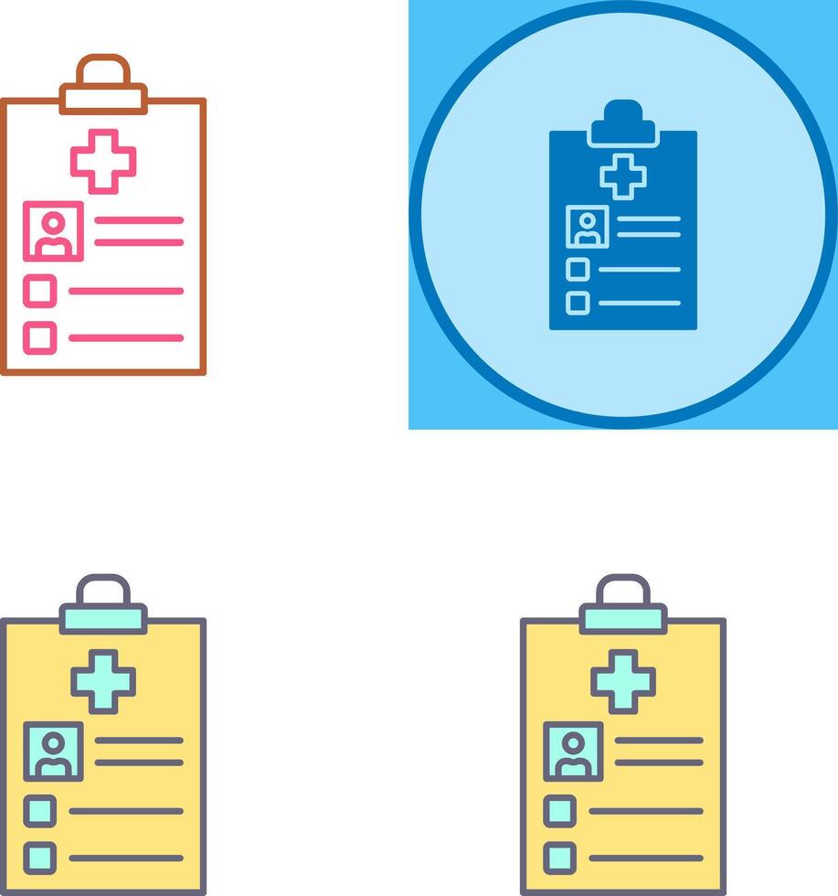 Medical Record Icon Design vector
