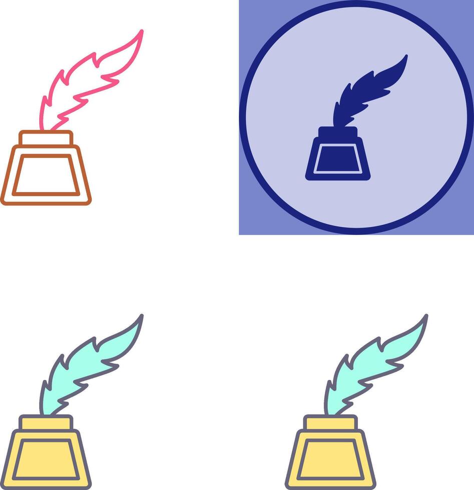Inkwell Icon Design vector