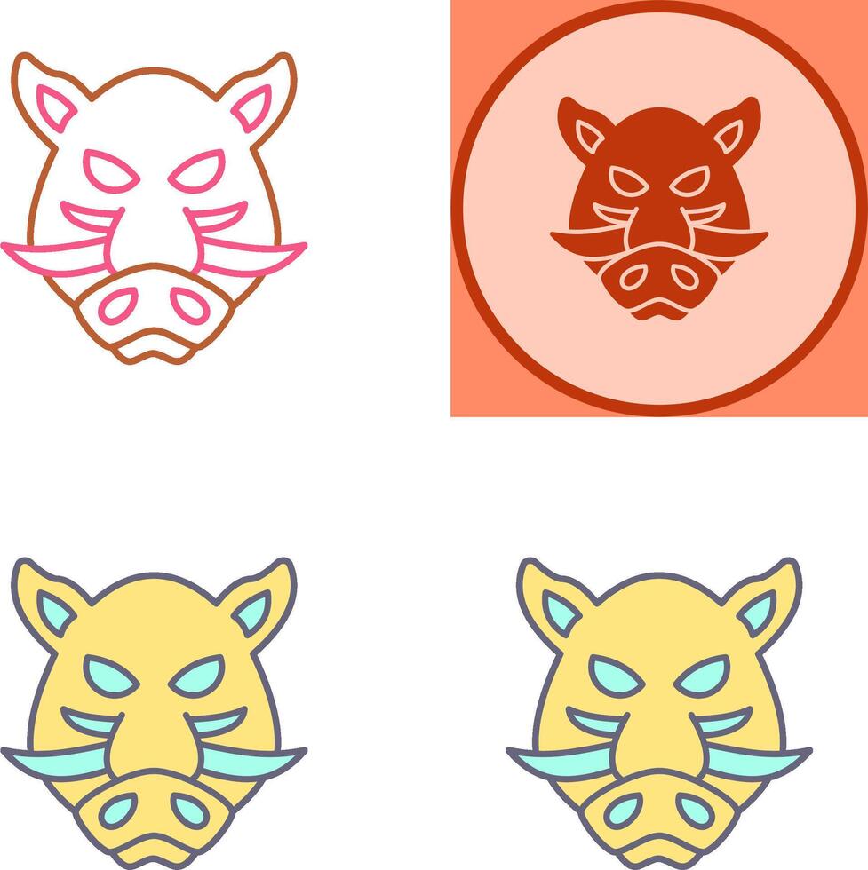 Boar Icon Design vector