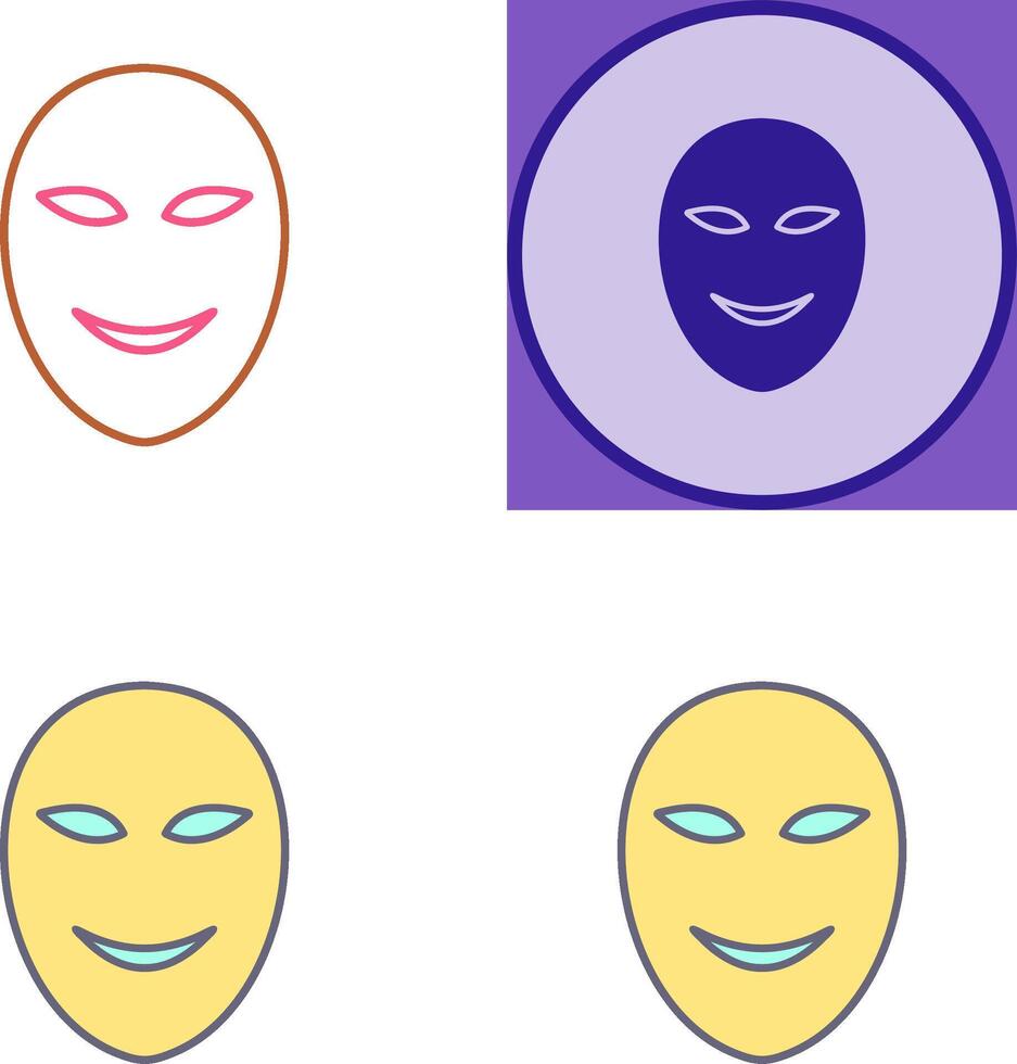 Ancient Face Mask Icon Design vector