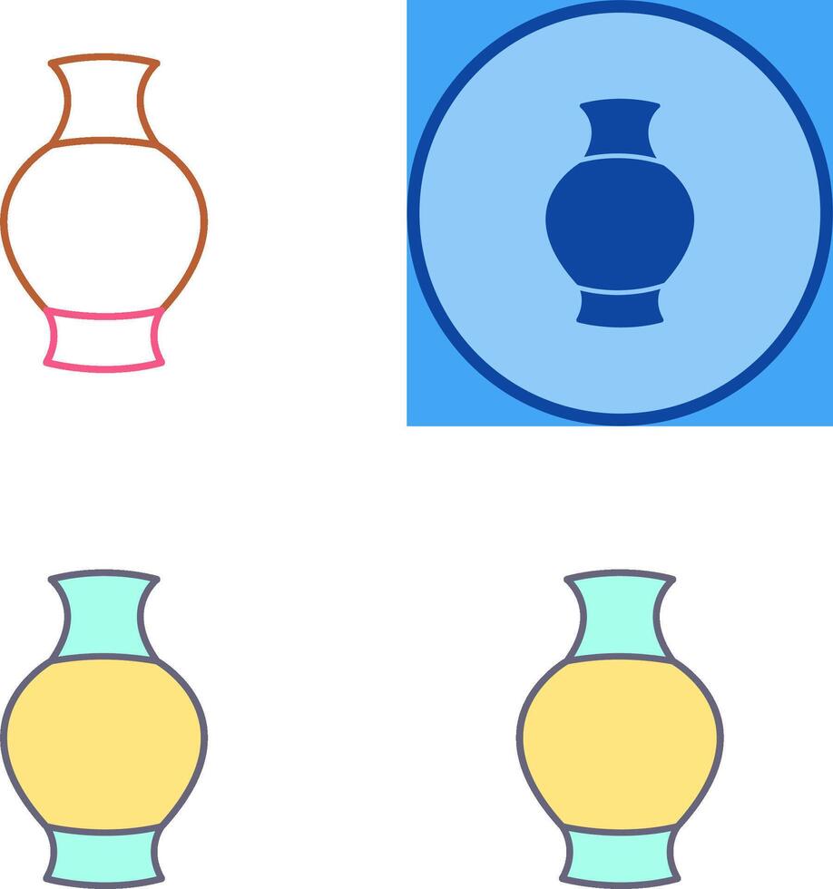 Antique Jar Icon Design vector