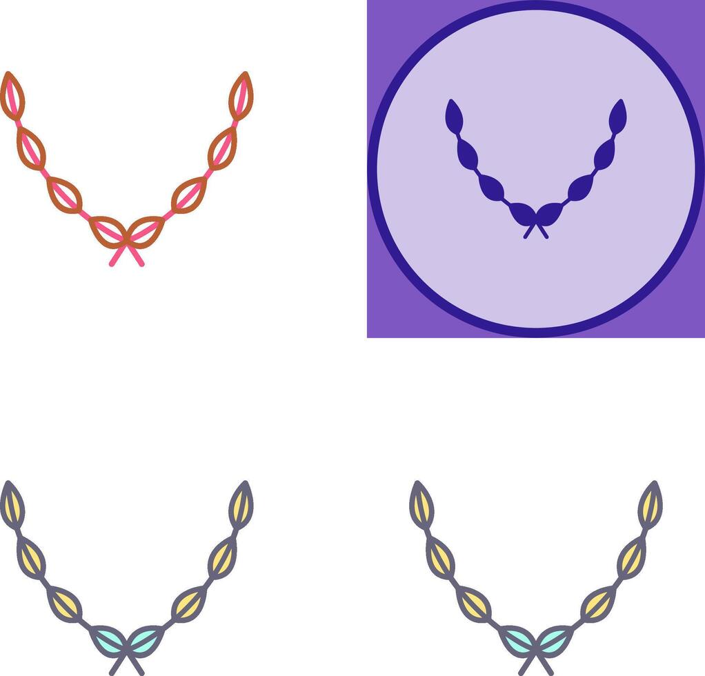 Leaves Wreath Icon Design vector