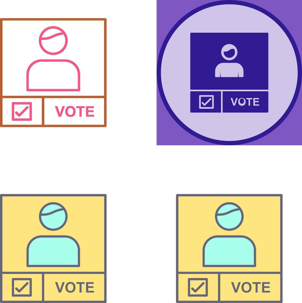 Candidate Banner Icon Design vector