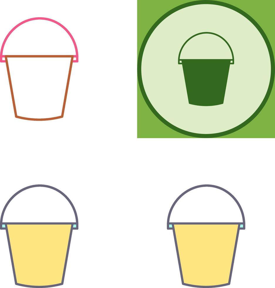Water Bucket Icon Design vector