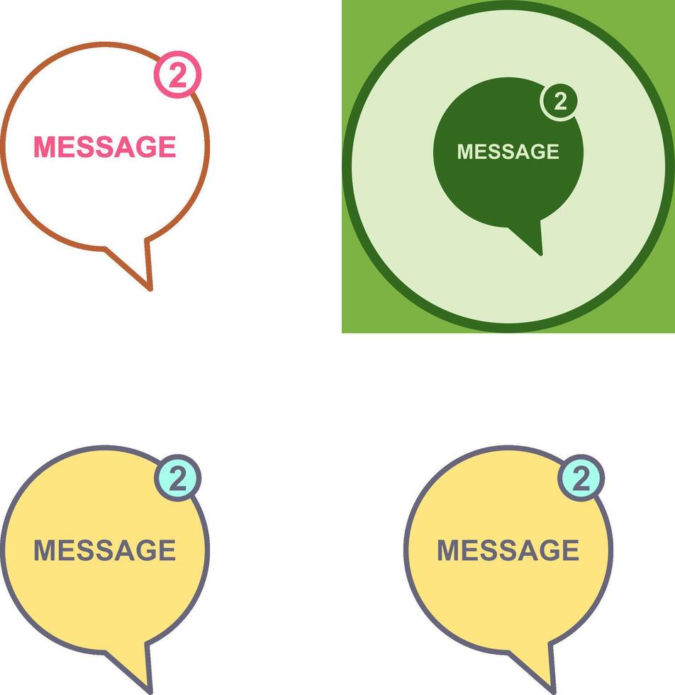 Message Bubbles Icon Design vector