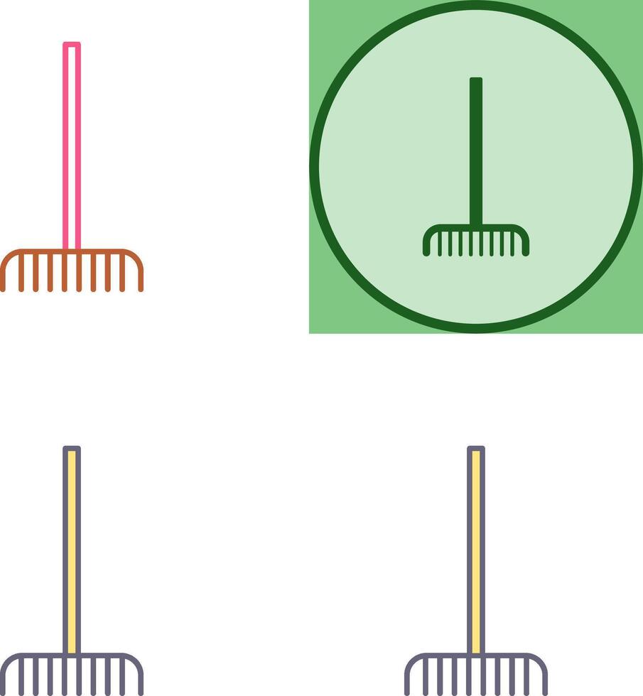 Fork picking Leaves Icon Design vector