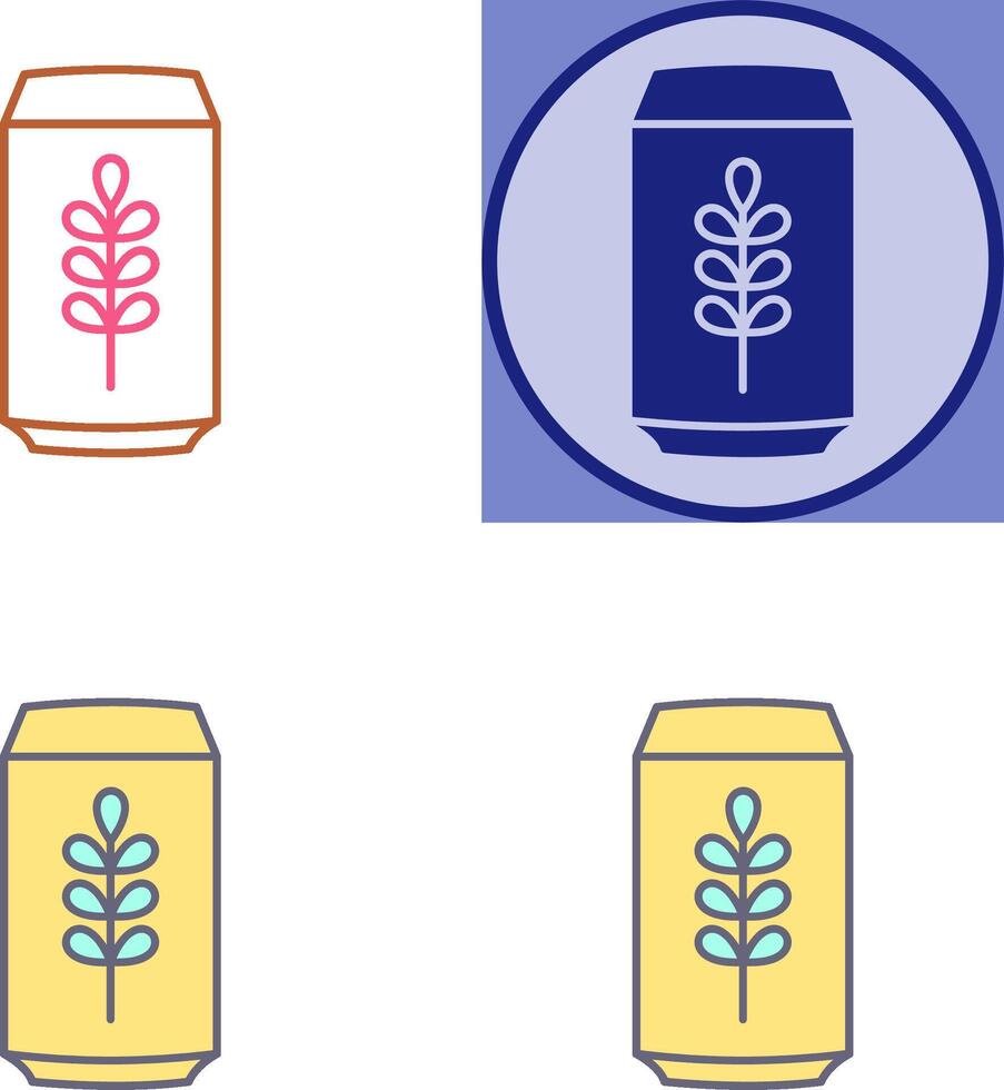 Beer Can Icon Design vector