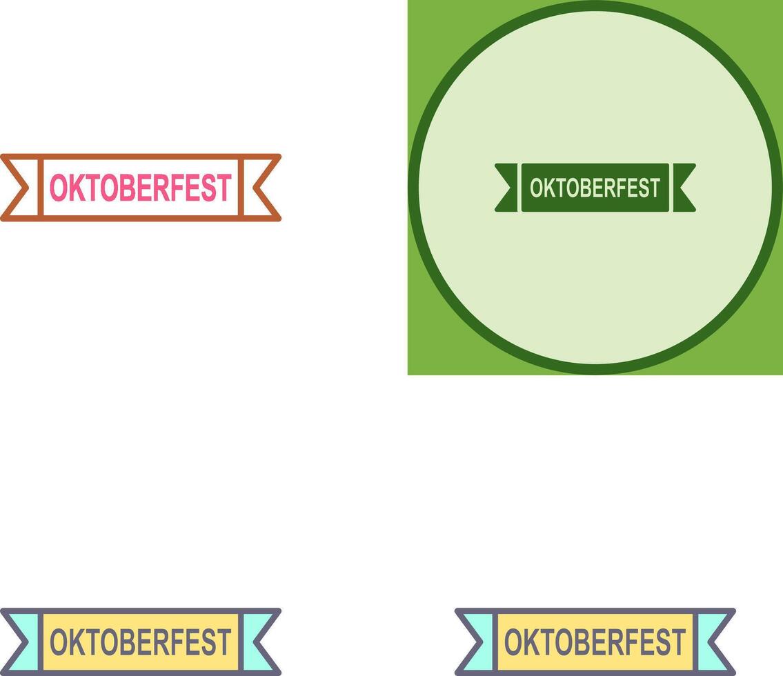 Oktoberfest Banner Icon Design vector