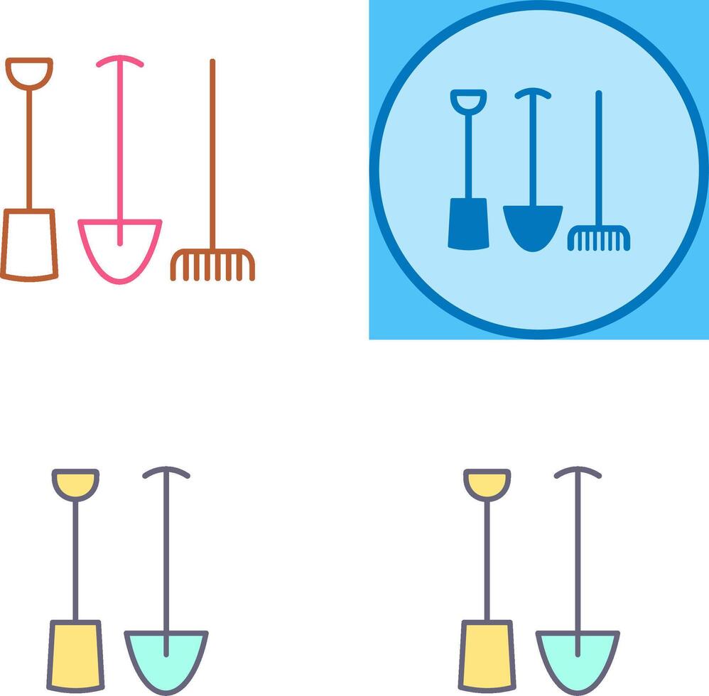 Gardening Tools Icon Design vector