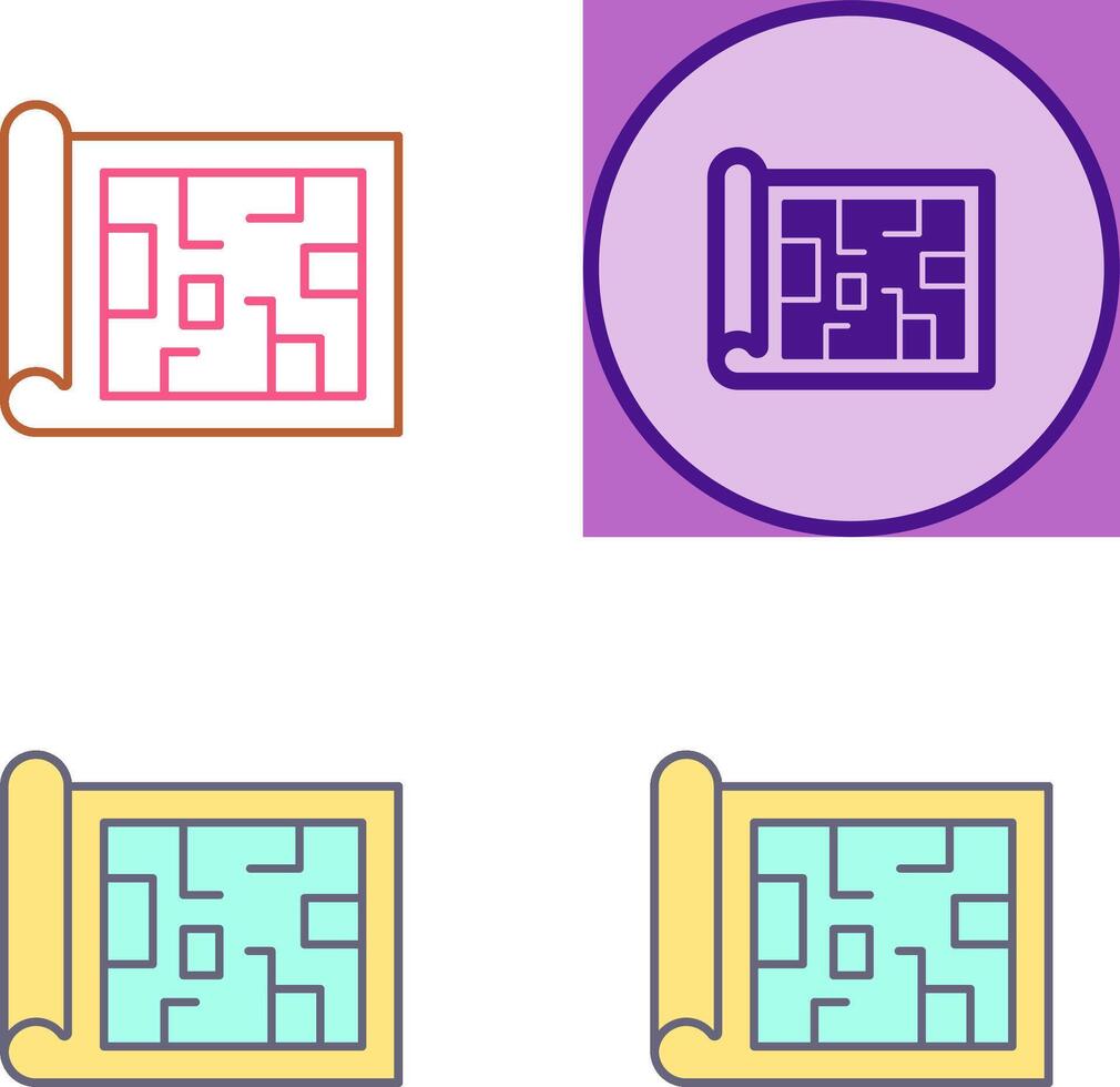 Blueprint Icon Design vector