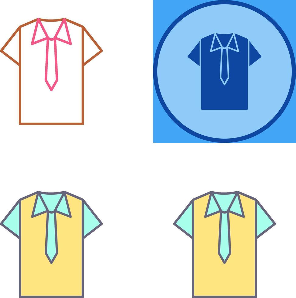 Shirt and Tie Icon Design vector