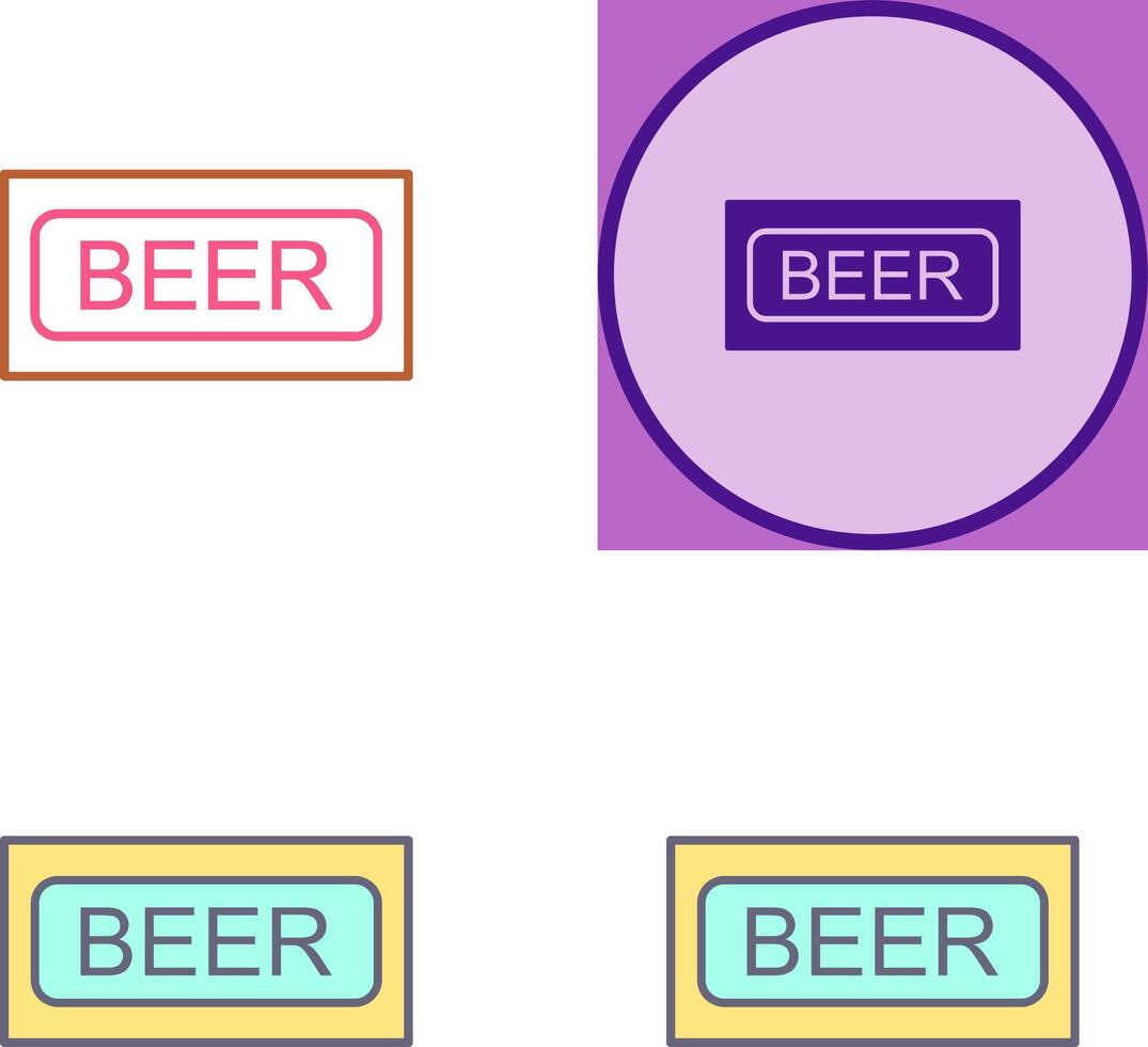Beer Sign Icon Design vector
