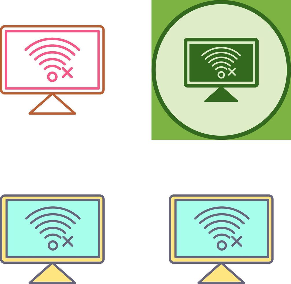 Disconnected Network Icon Design vector