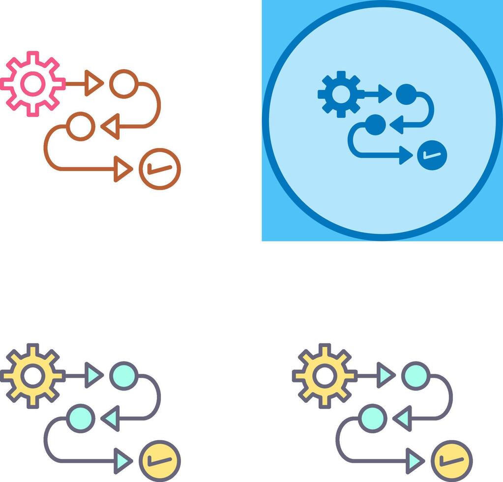 Process Icon Design vector