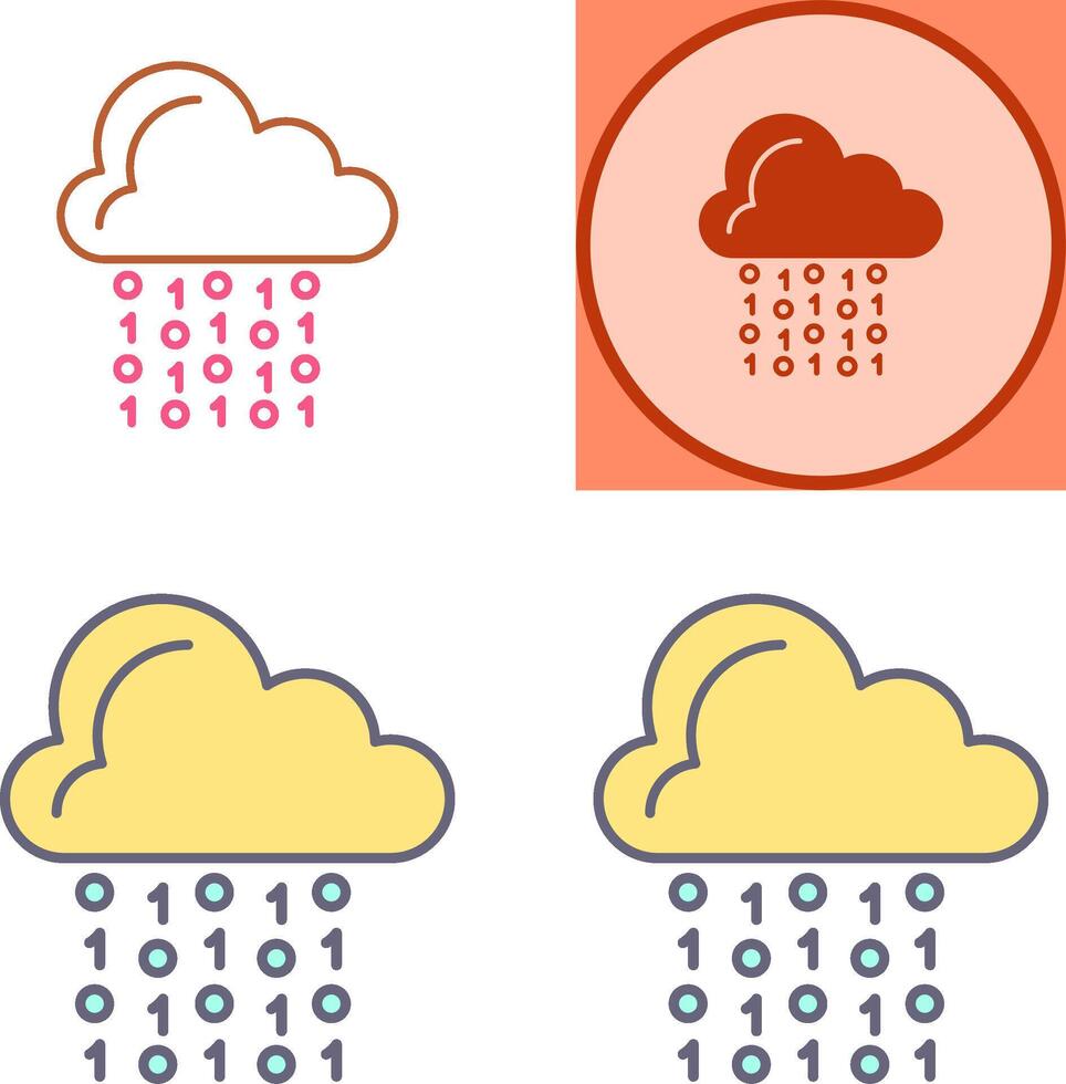 Cloud Coding Icon Design vector