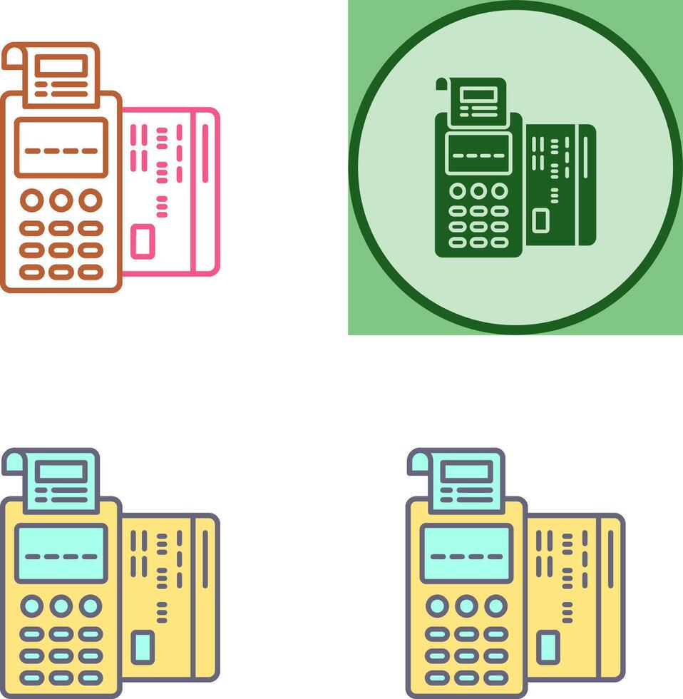 Pos Terminal Icon Design vector