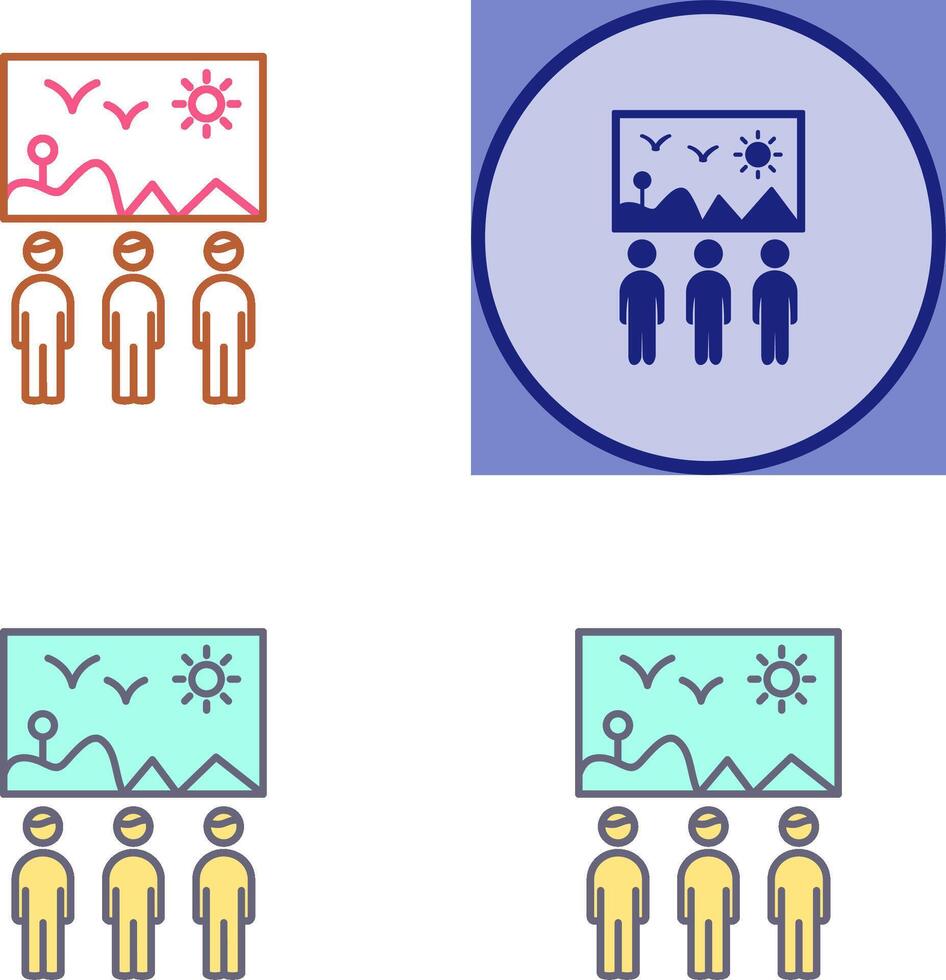 Viewing Painting Icon Design vector