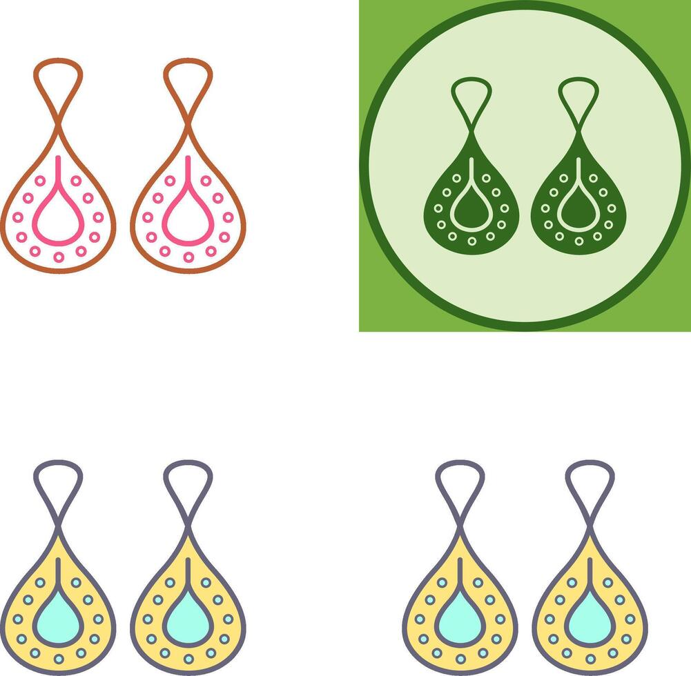 Earring Icon Design vector